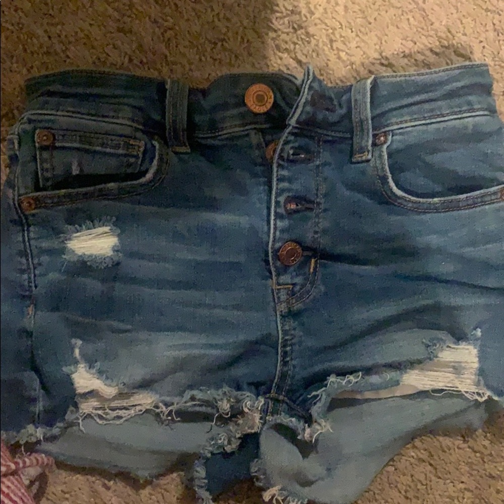 American Eagle High Rise Shortie Short 0
